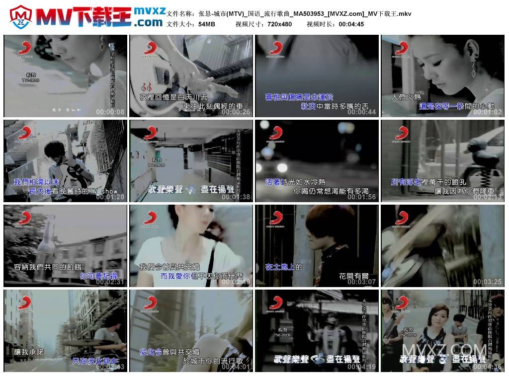张悬-城市(MTV)_国语_流行歌曲_MA503953